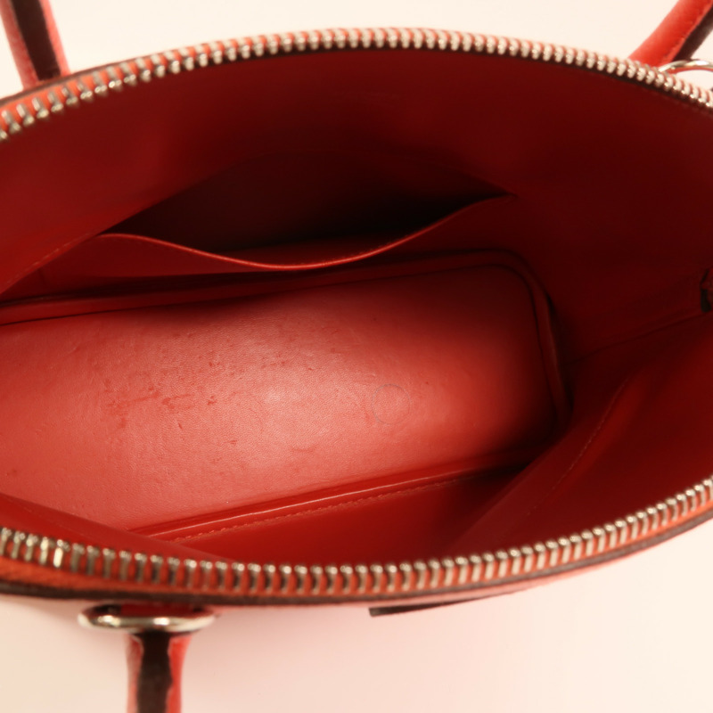 HERMES 【Hermes Fair】Epsom皮革Bolide 27銀扣手挽肩背兩用袋Rouge Tomate-4