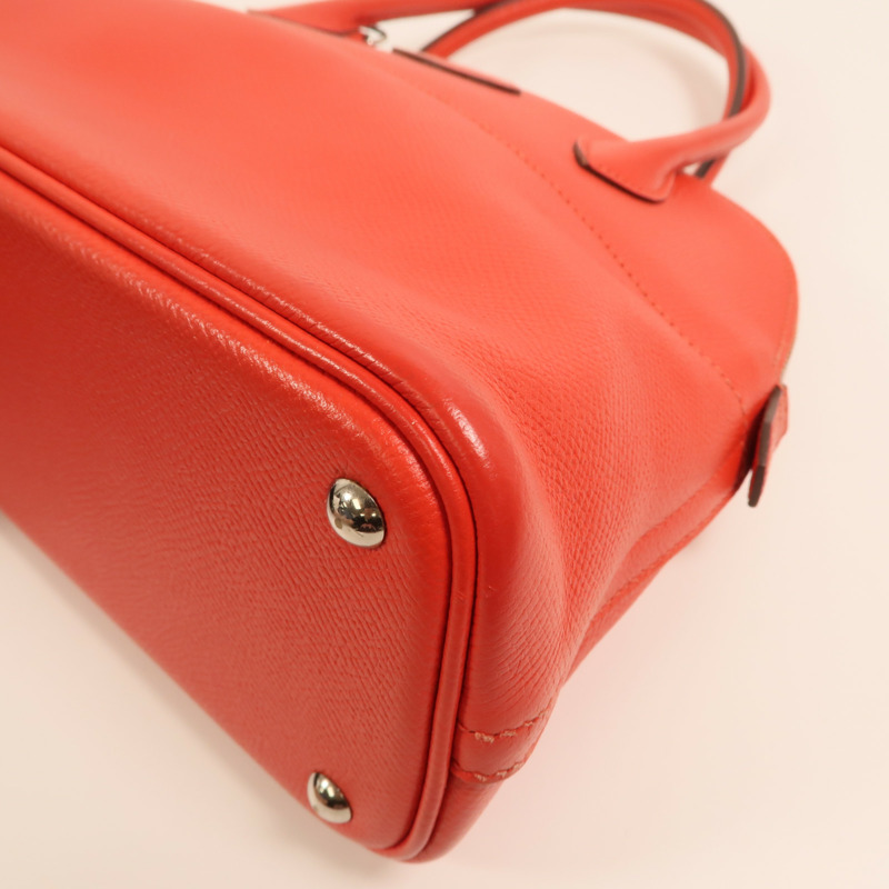 HERMES 【Hermes Fair】Epsom皮革Bolide 27銀扣手挽肩背兩用袋Rouge Tomate-10