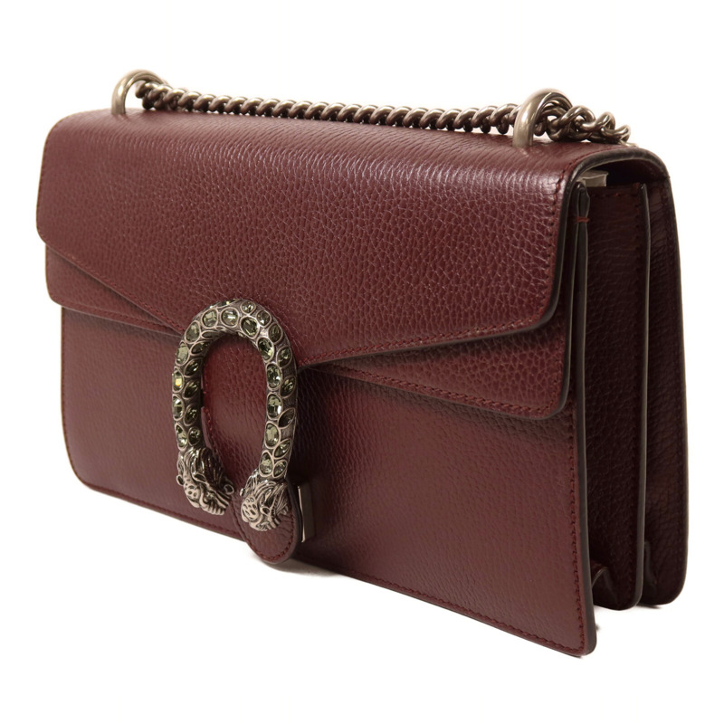 GUCCI 牛皮皮革Dionysus銀扣鏈帶肩背袋-2