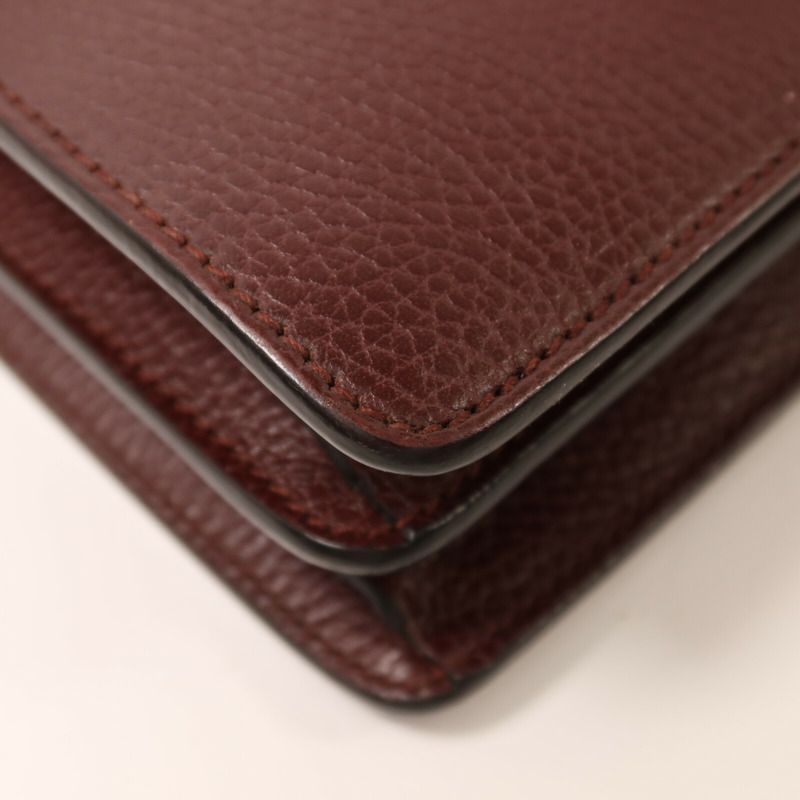 GUCCI 牛皮皮革Dionysus銀扣鏈帶肩背袋-13