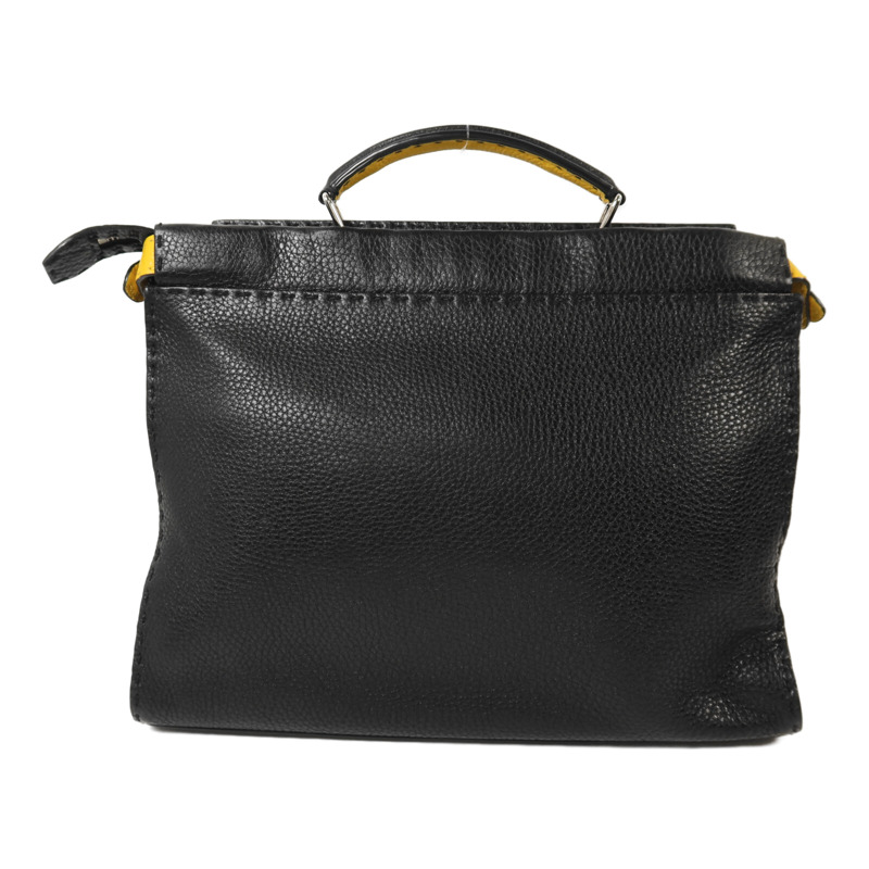 FENDI 牛皮皮革Peekaboo Utility銀扣手挽肩背兩用袋-1