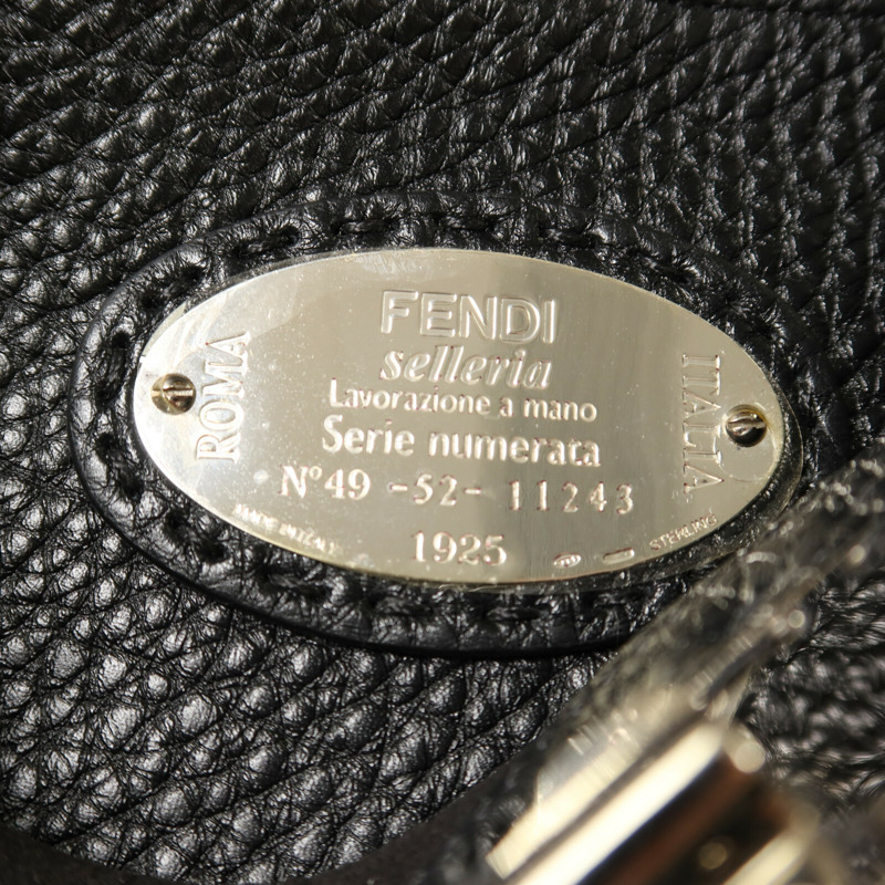 FENDI 牛皮皮革Peekaboo Utility銀扣手挽肩背兩用袋-6