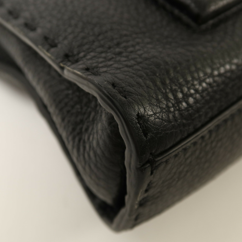 FENDI 牛皮皮革Peekaboo Utility銀扣手挽肩背兩用袋-11