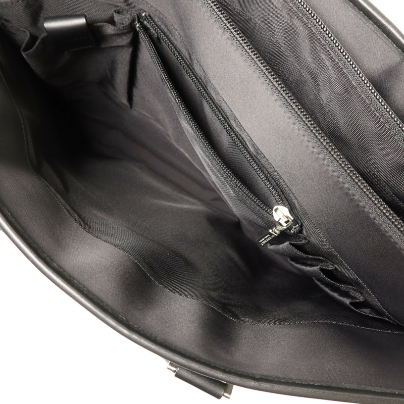 BURBERRY 尼龍/牛皮皮革Brifecase銀扣公事包-4