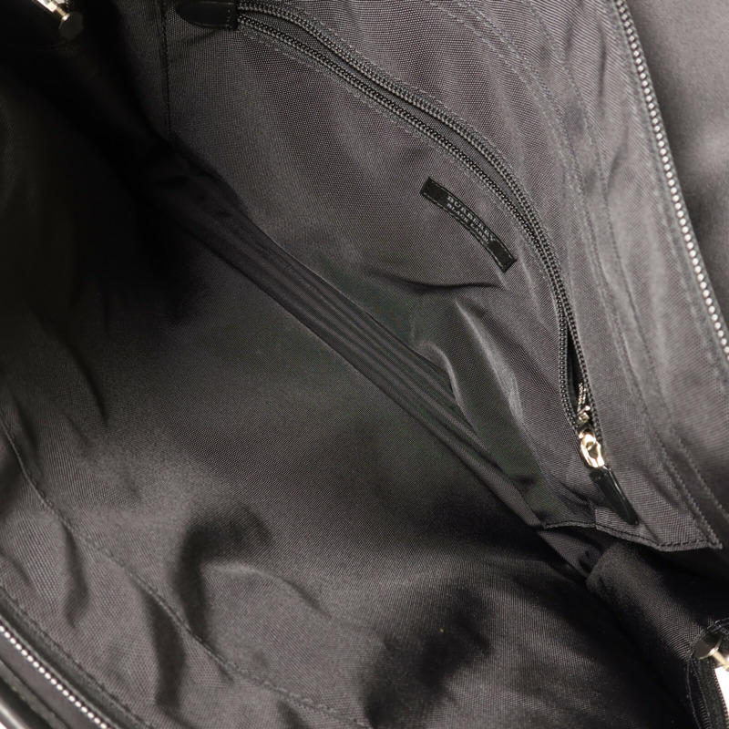 BURBERRY 尼龍/牛皮皮革Brifecase銀扣公事包-5