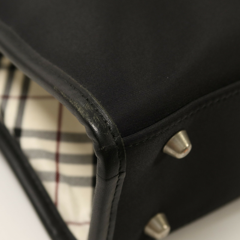 BURBERRY 尼龍/牛皮皮革Brifecase銀扣公事包-12