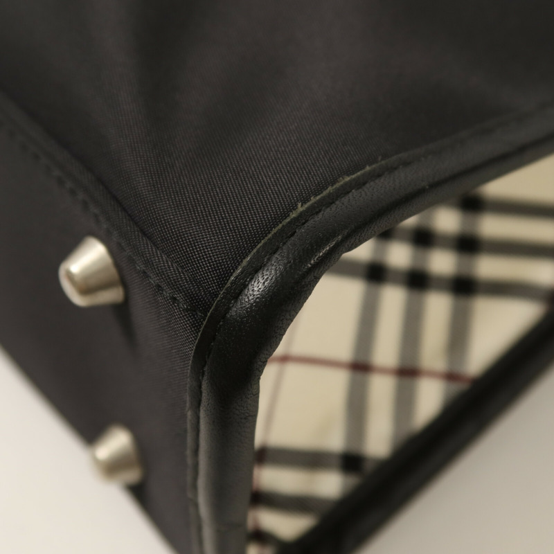 BURBERRY 尼龍/牛皮皮革Brifecase銀扣公事包-13
