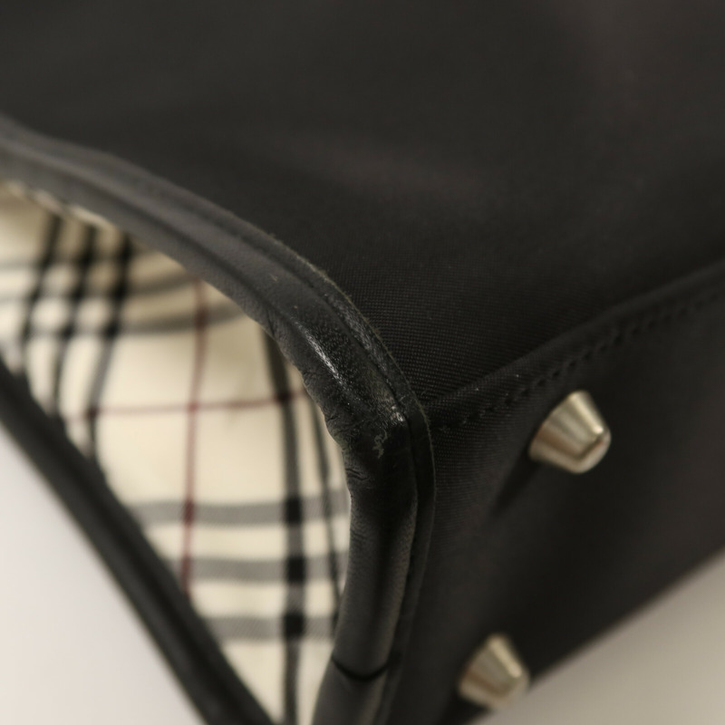 BURBERRY 尼龍/牛皮皮革Brifecase銀扣公事包-14
