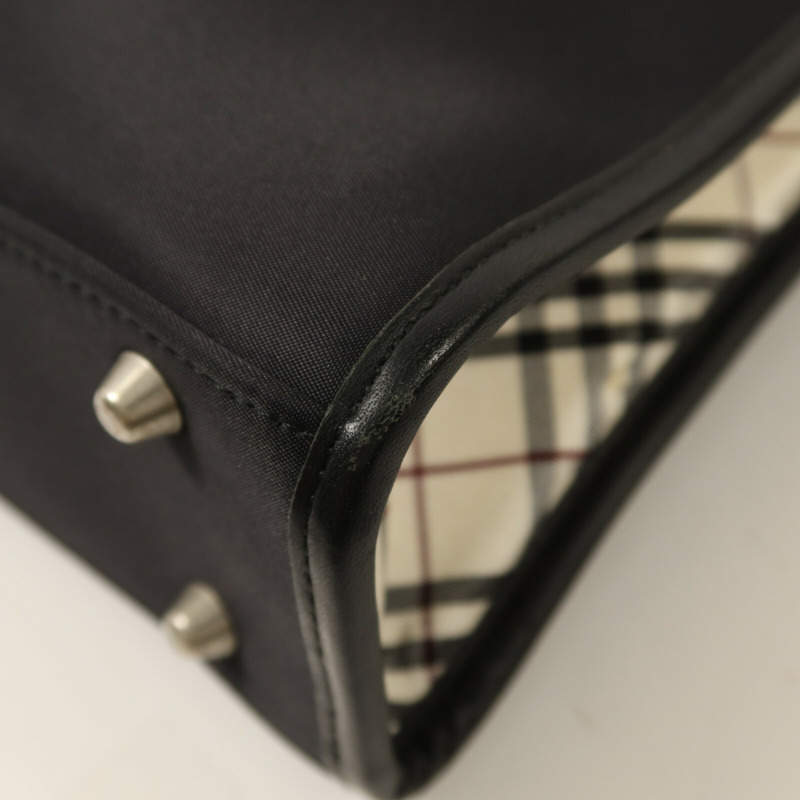 BURBERRY 尼龍/牛皮皮革Brifecase銀扣公事包-15