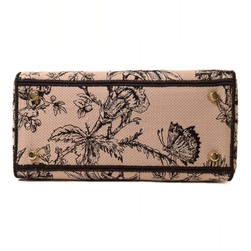 Dior 帆布Lady D-Lite Medium金扣手挽肩背兩用袋-3