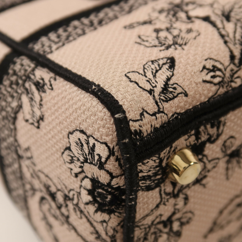 Dior 帆布Lady D-Lite Medium金扣手挽肩背兩用袋-9