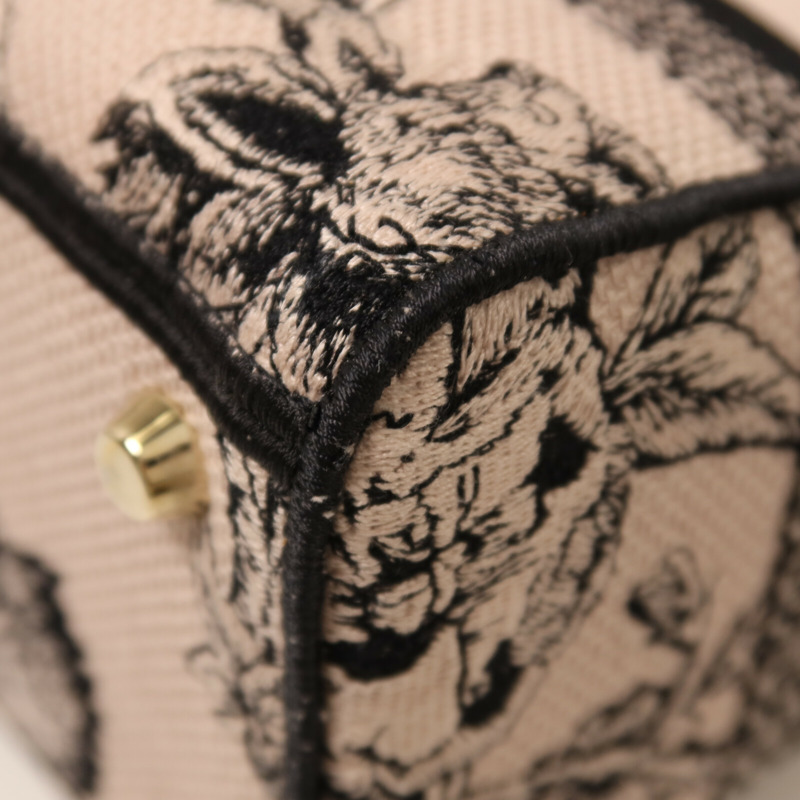 Dior 帆布Lady D-Lite Medium金扣手挽肩背兩用袋-10