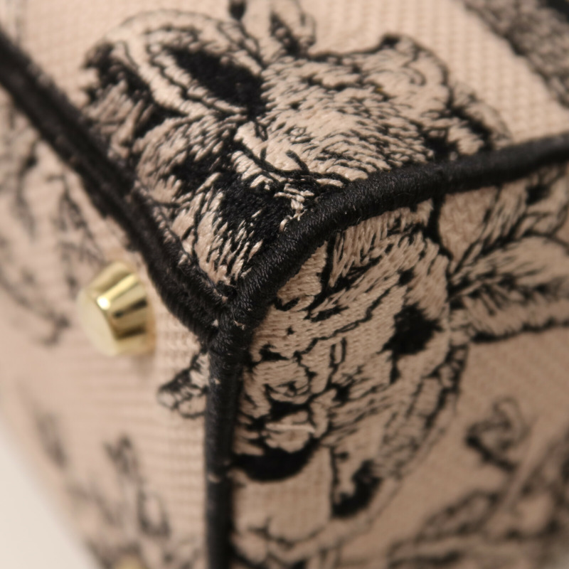 Dior 帆布Lady D-Lite Medium金扣手挽肩背兩用袋-12