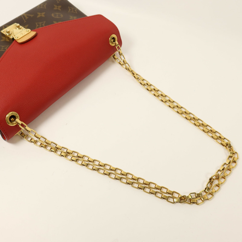 LOUIS VUITTON Monogram Pallas Chain Bag金扣鏈帶肩背袋-7