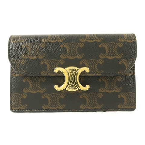 CELINE 塗層帆布Card Case金扣卡片套