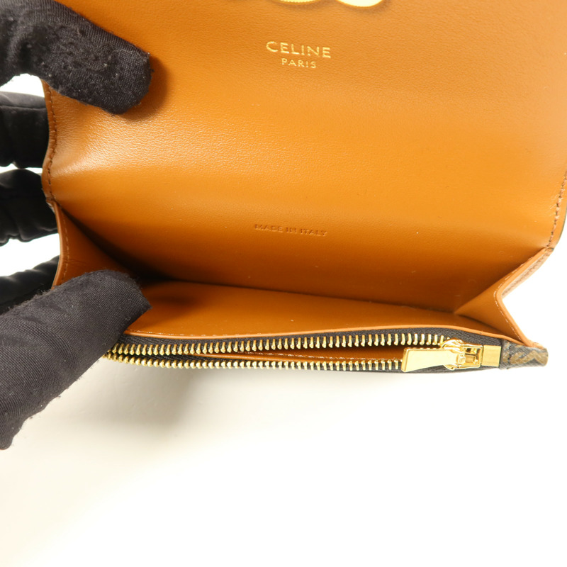 CELINE 塗層帆布Card Case金扣卡片套-4