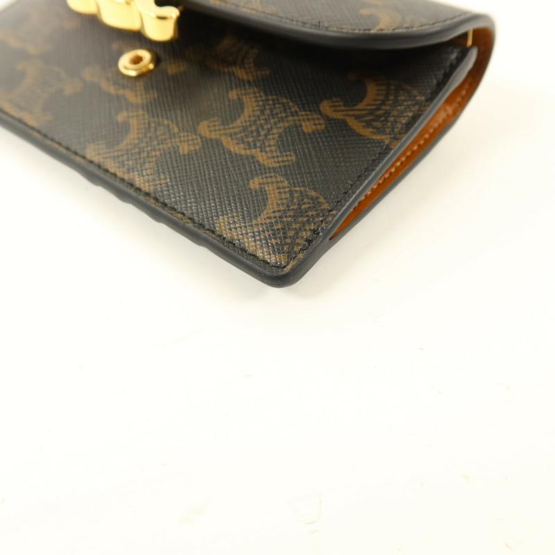 CELINE 塗層帆布Card Case金扣卡片套-11