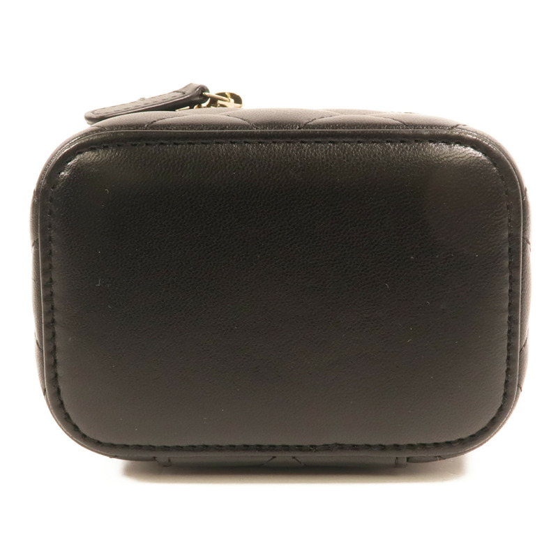 CHANEL 羊皮皮革Vanity Case金扣鏈帶手挽肩背兩用袋-3