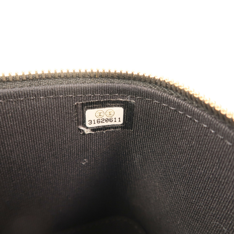 CHANEL 羊皮皮革Vanity Case金扣鏈帶手挽肩背兩用袋-6