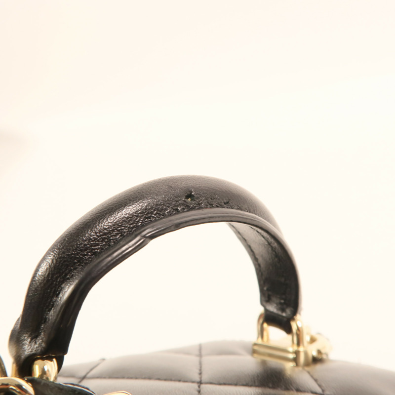 CHANEL 羊皮皮革Vanity Case金扣鏈帶手挽肩背兩用袋-15