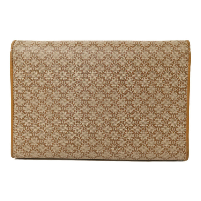 CELINE 塗層帆布Vintage Macadam金扣肩背袋-1