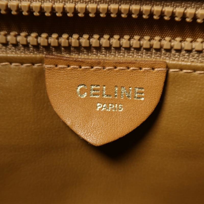CELINE 塗層帆布Vintage Macadam金扣肩背袋-5