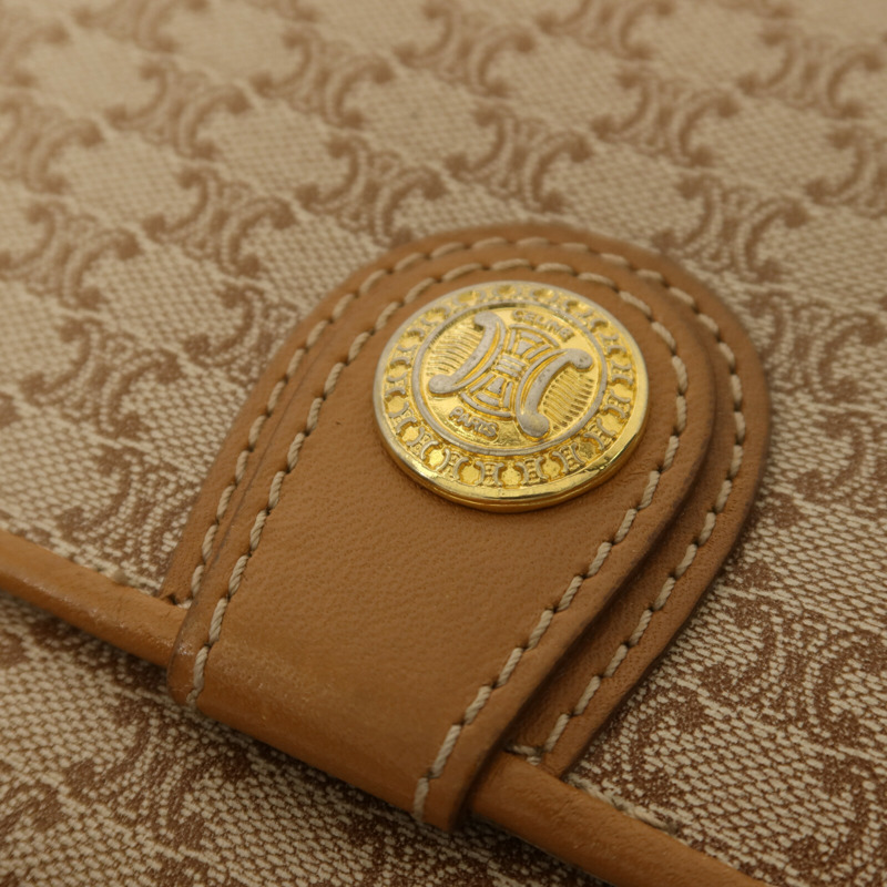 CELINE 塗層帆布Vintage Macadam金扣肩背袋-9