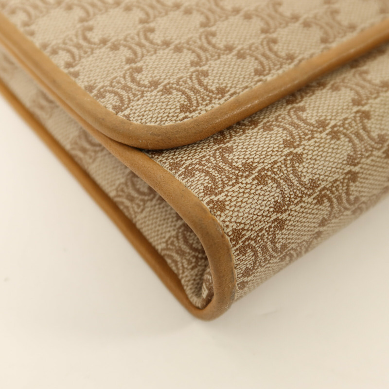 CELINE 塗層帆布Vintage Macadam金扣肩背袋-10