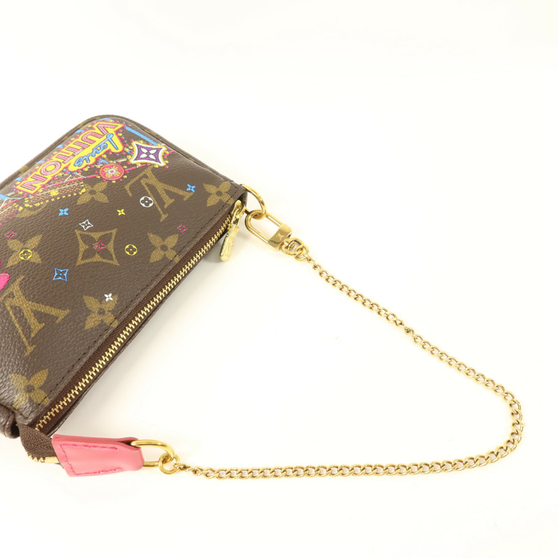 LOUIS VUITTON Monogram Mini Pochette Vivienne金扣肩背袋-7