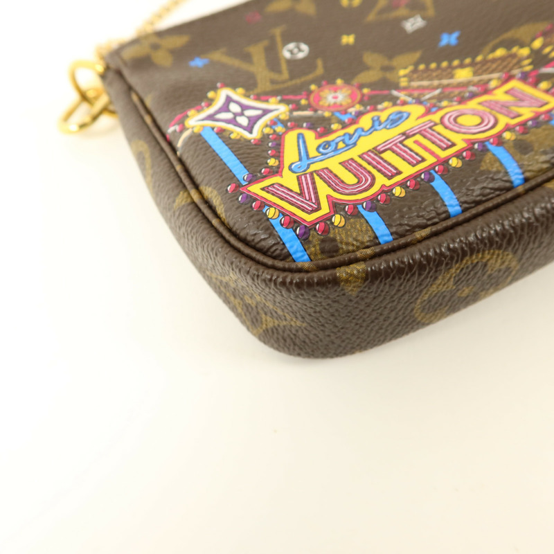 LOUIS VUITTON Monogram Mini Pochette Vivienne金扣肩背袋-10