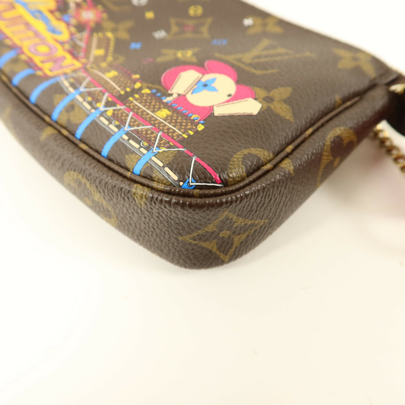 LOUIS VUITTON Monogram Mini Pochette Vivienne金扣肩背袋-11