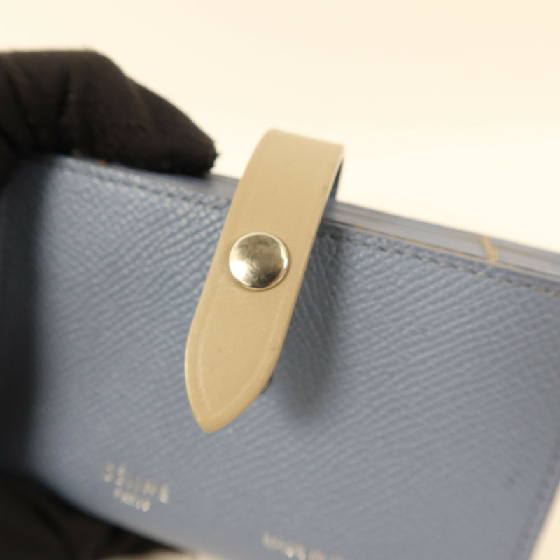 CELINE 牛皮皮革Card Case銀扣卡片套-8