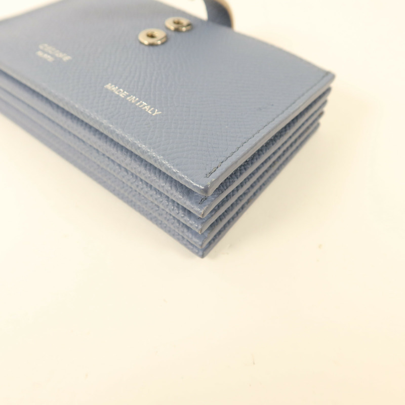 CELINE 牛皮皮革Card Case銀扣卡片套-10