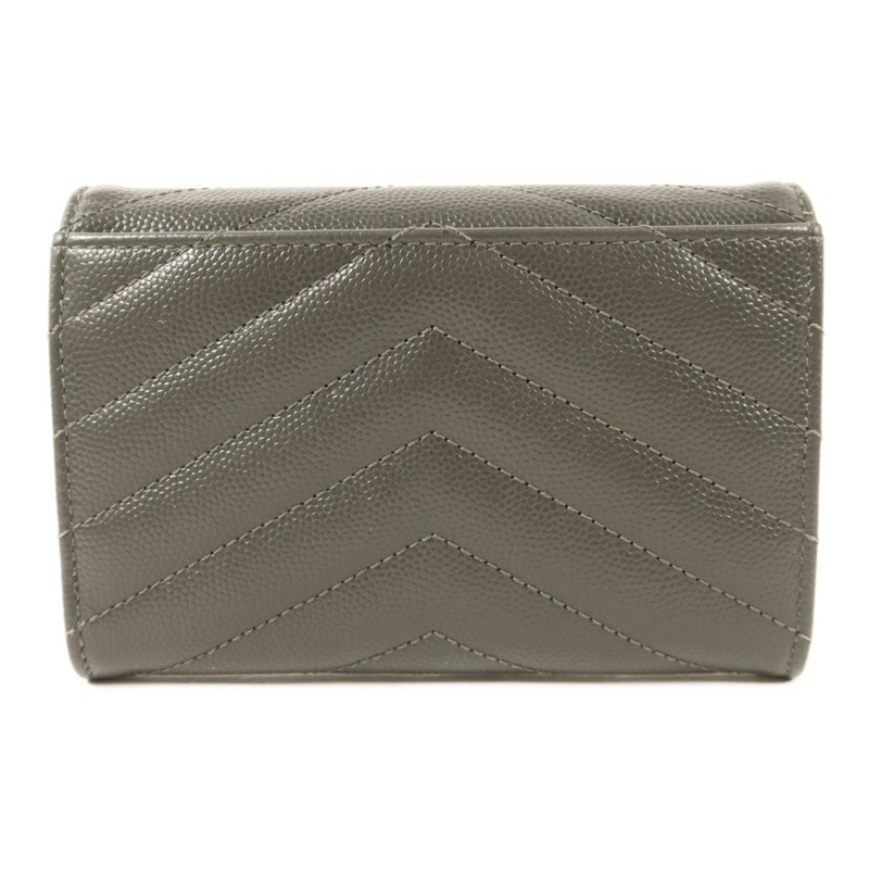 YVES SAINT LAURENT 牛皮皮革Cassandre Matelasse Wallet銀扣錢包-1