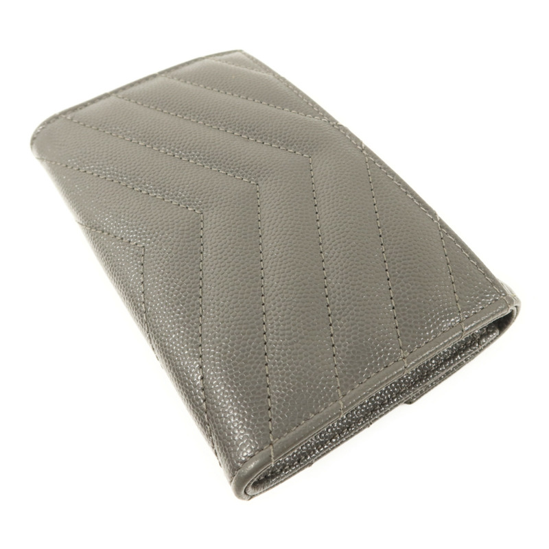 YVES SAINT LAURENT 牛皮皮革Cassandre Matelasse Wallet銀扣錢包-3