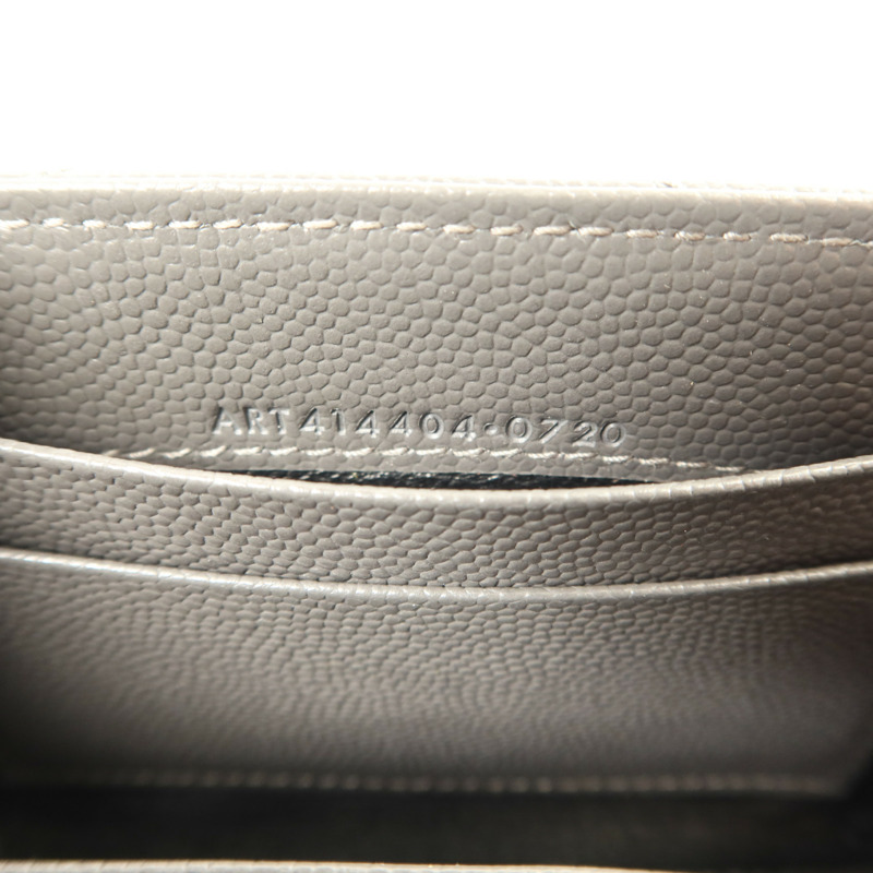 YVES SAINT LAURENT 牛皮皮革Cassandre Matelasse Wallet銀扣錢包-6