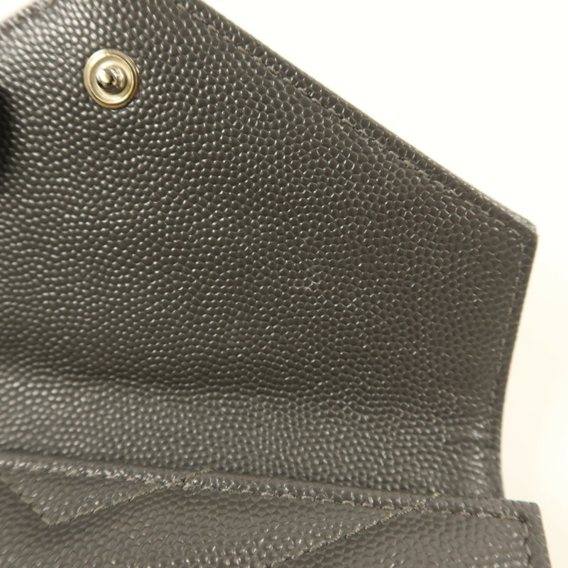 YVES SAINT LAURENT 牛皮皮革Cassandre Matelasse Wallet銀扣錢包-14