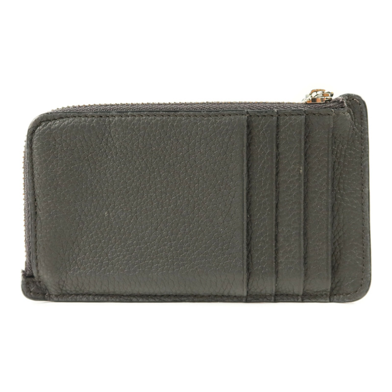 LOEWE 牛皮皮革Card Case銀扣卡片套-1