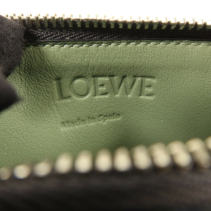 LOEWE 牛皮皮革Card Case銀扣卡片套-5