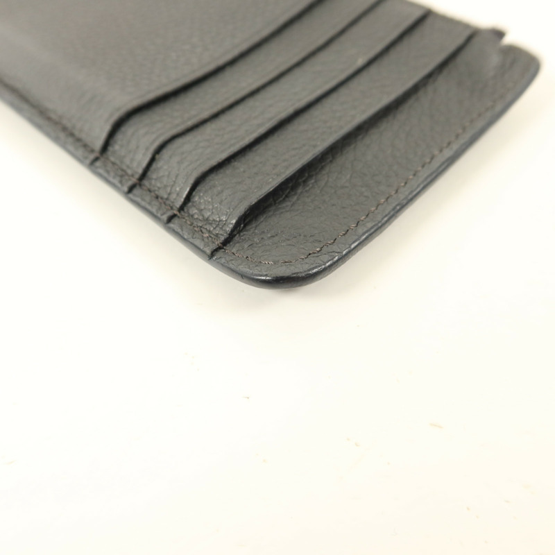LOEWE 牛皮皮革Card Case銀扣卡片套-11