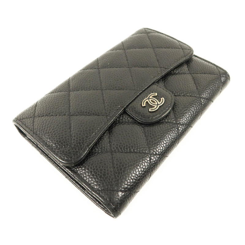 CHANEL 牛皮皮革Wallet銀扣錢包-2