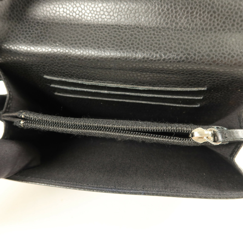 CHANEL 牛皮皮革Wallet銀扣錢包-4