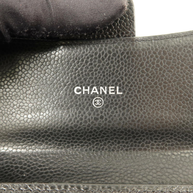 CHANEL 牛皮皮革Wallet銀扣錢包-5