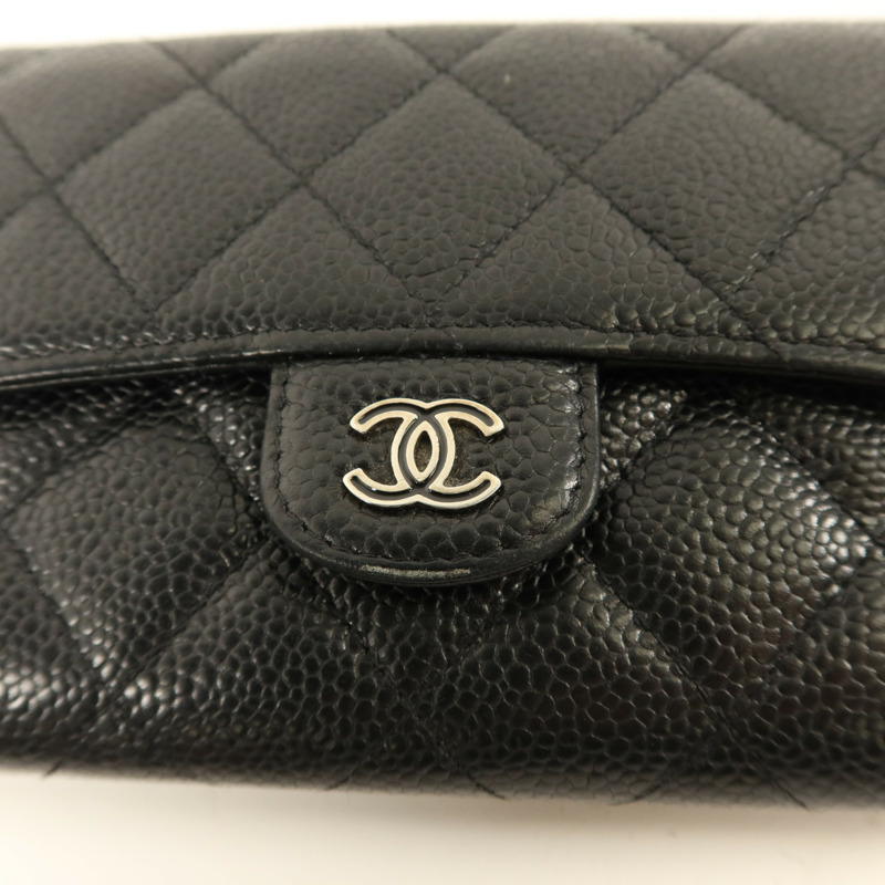 CHANEL 牛皮皮革Wallet銀扣錢包-10