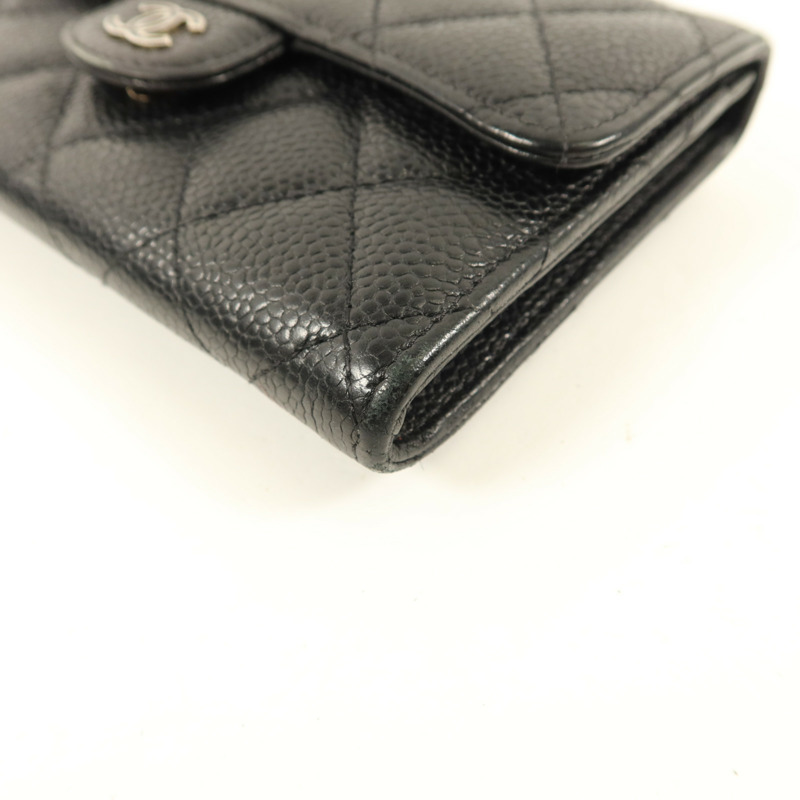 CHANEL 牛皮皮革Wallet銀扣錢包-12