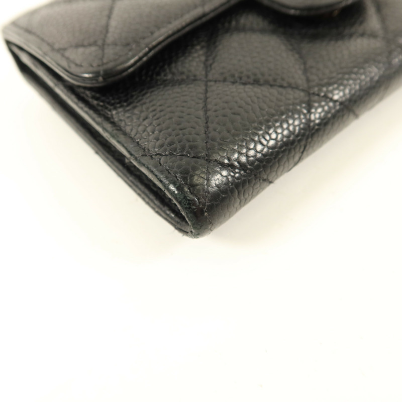 CHANEL 牛皮皮革Wallet銀扣錢包-13