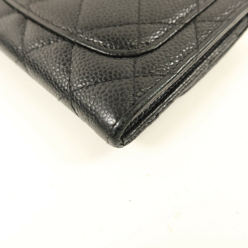CHANEL 牛皮皮革Wallet銀扣錢包-14