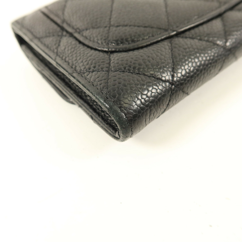 CHANEL 牛皮皮革Wallet銀扣錢包-15