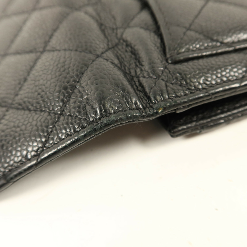 CHANEL 牛皮皮革Wallet銀扣錢包-17