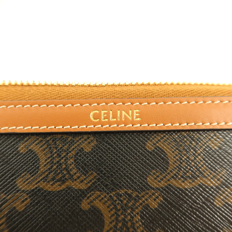 CELINE 塗層帆布Pouch金扣小袋-5